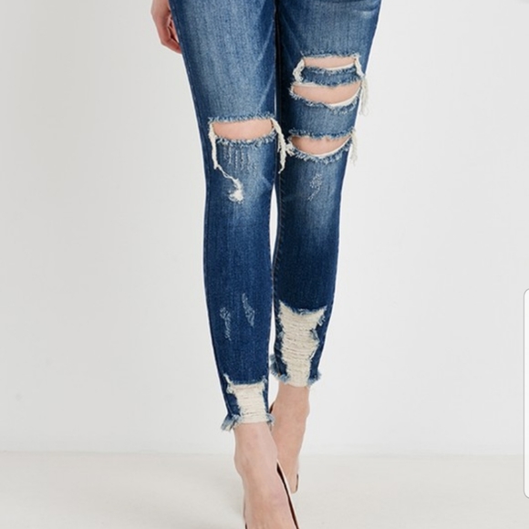 Plus Size distress skinny Jeans - Picture 5 of 10